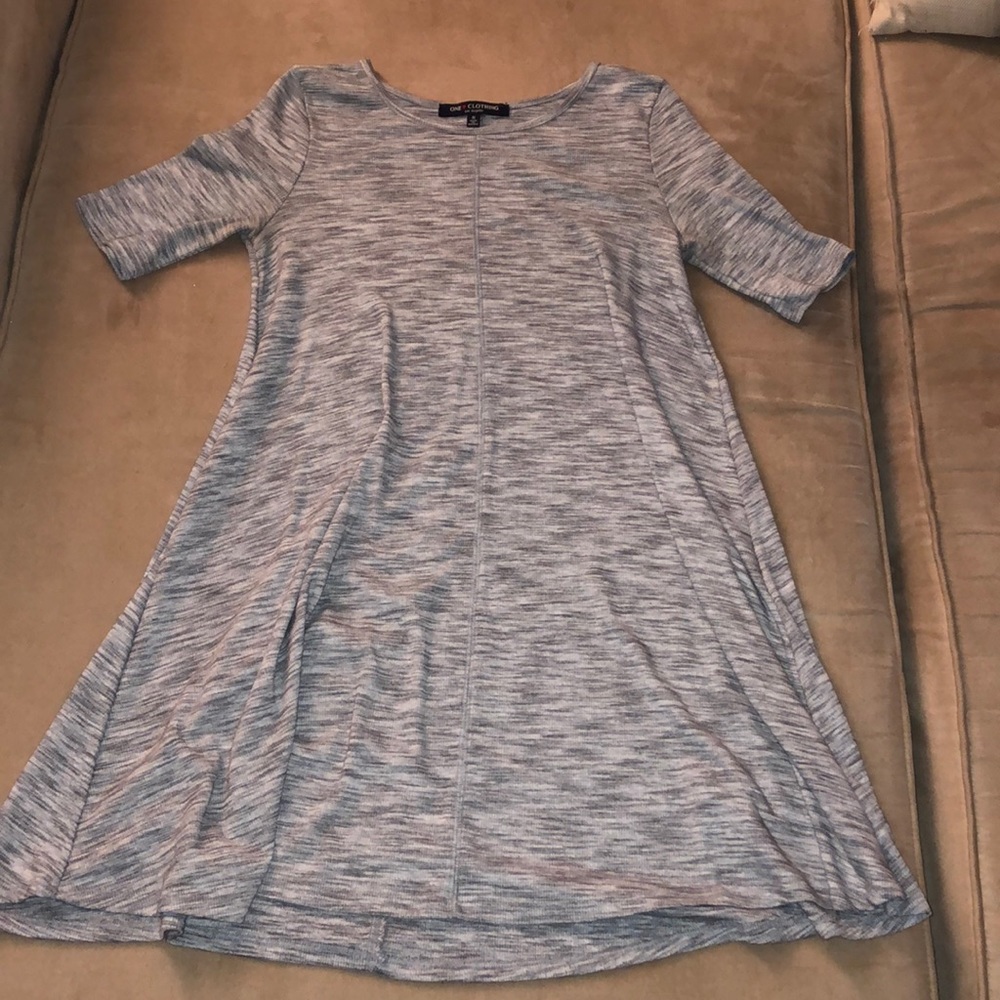 Gray Skater Dress
